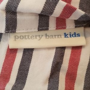 PBK Pottery Barn Kids Lakeshore Stripe twin duvet cover and sham